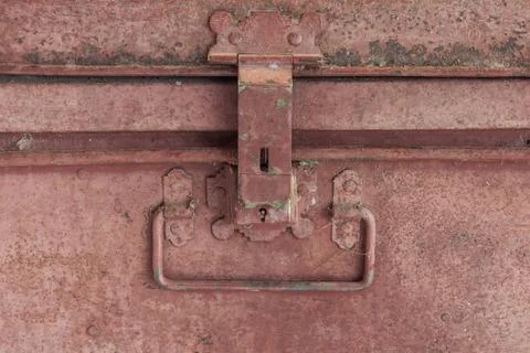 Close up of old rusty casket Stock Photos