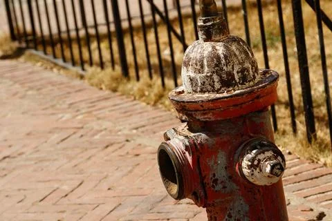 Close up of an old rusty fire hydrant Stock Photos