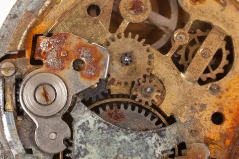 Close up of old rusty watch Stock Photos