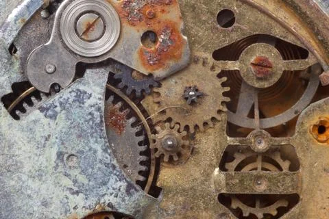 Close up of old rusty watch 写真素材