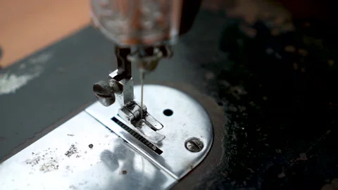 Close up old sewing machine. 库存影片 155660810