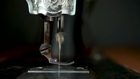 Close up old sewing machine. 库存影片 155661213
