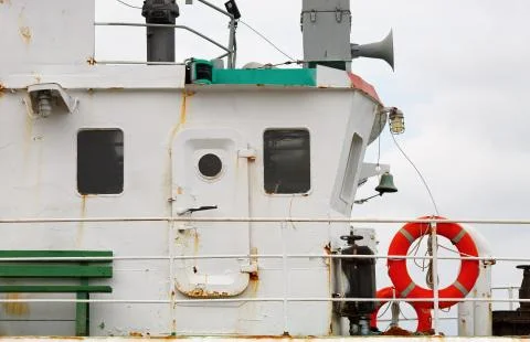 Close-up of an old ship Stock Photos