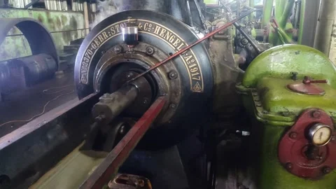 Close-up of an old steam engine Stock Footage 309226464