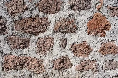 Close-up of old stone wall texture Foto stock