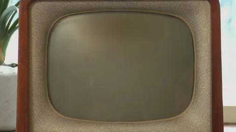 Close-up of old television switched off Stock-Footage 237695927