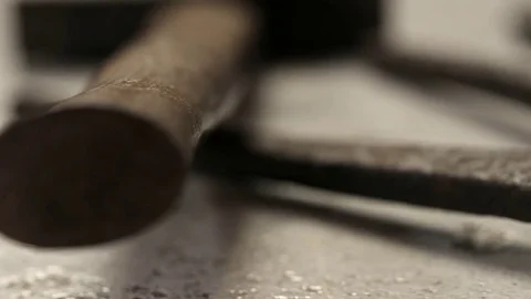 Close up of old tools Stock Footage 84712175