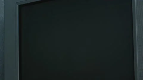 Close Up Old TV Powering On Stock Footage 149166231