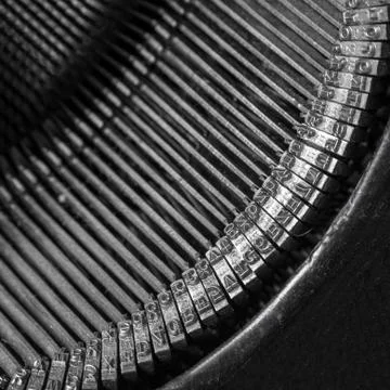 Close-up of old typewriter 스톡 사진