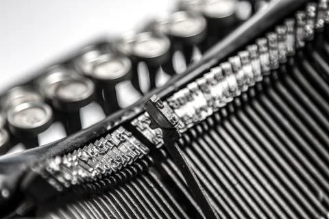 Close-up of old typewriter 스톡 사진