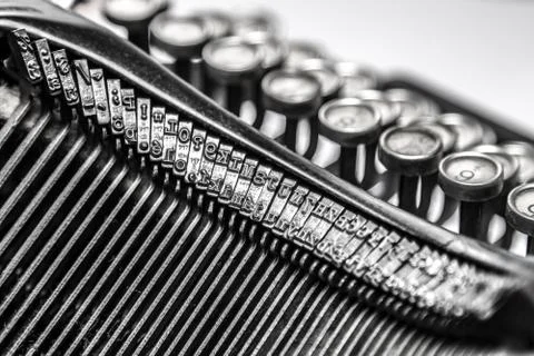 Close-up of old typewriter 스톡 사진