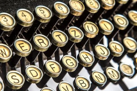 Close-up of old typewriter Stock Photos
