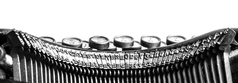 Close-up of old typewriter 스톡 사진