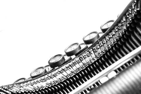 Close-up of old typewriter 스톡 사진