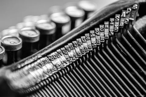 Close-up of old typewriter 스톡 사진