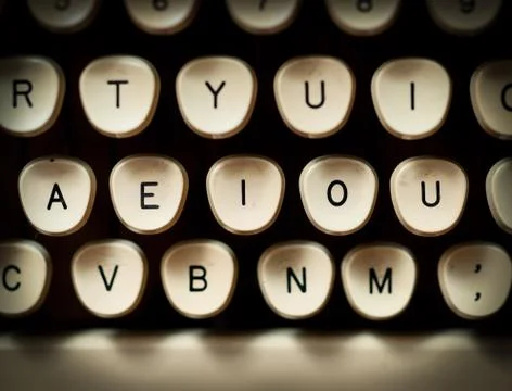 Close-up of old typewriter Stock Photos