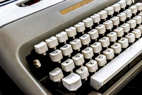 Close up of an old typewriter Stock Photos