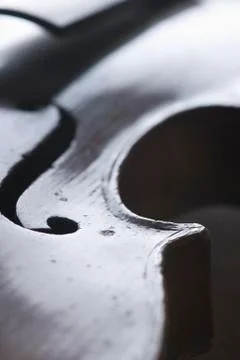 Close up of an old violin Stock Photos