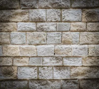 Close up old wall bricks texture. Selective focus Stock Photos