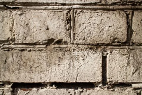 Close-up. Old white brick wall. Texture. Screensaver on your desktop. Photo Stock Photos
