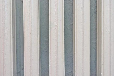 Close up of  The old white heating radiator Stock Photos