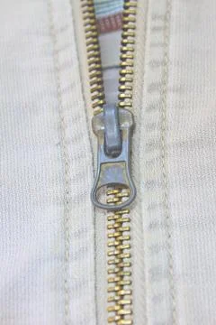 Close up old zipper Stock Photos