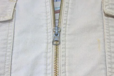 Close up old zipper Stock Photos