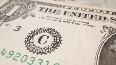 A close-up of a one-dollar bill Stock Footage 301278593