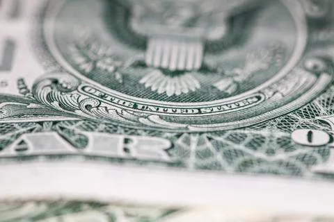 Close up of one dollar bill Stock Photos