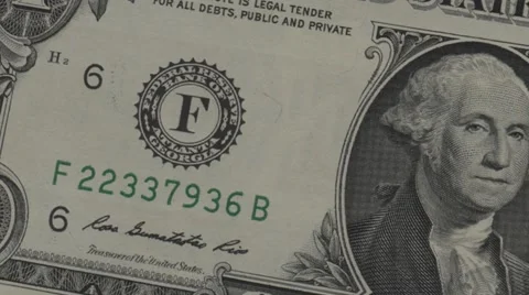Close up of one dollar note, USD panning Video stock 39999752