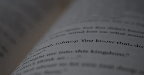 Close-up of Open Book Pages Stock Footage 141554557