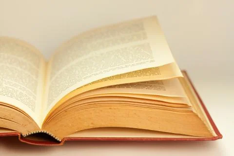 Close-up of open book Foto stock