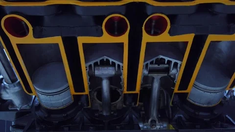 A close-up of an open engineA close-up of an open engine Stock Footage 139535023