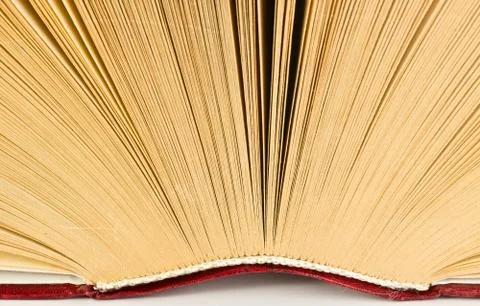 Close-up of opened book's page Stock Photos