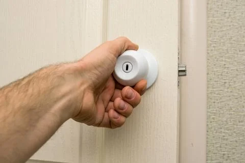 Close-up of opening door Stock Photos