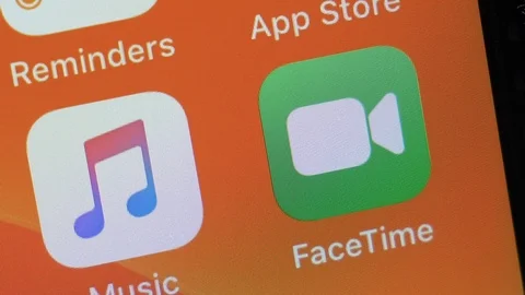 Close Up Opening FaceTime Application On iPhone Stock Footage 123347941