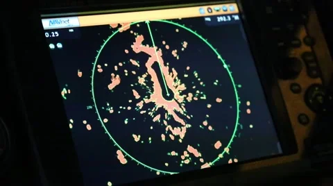 Close up of operational radar in DEA Boat 스톡 동영상 49363307