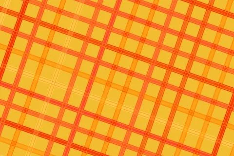 Close-up of orange and yellow grid pattern on fabric Stock Illustration