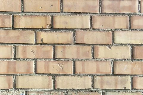 Close up orange brick wall pattern background. Stock Photos