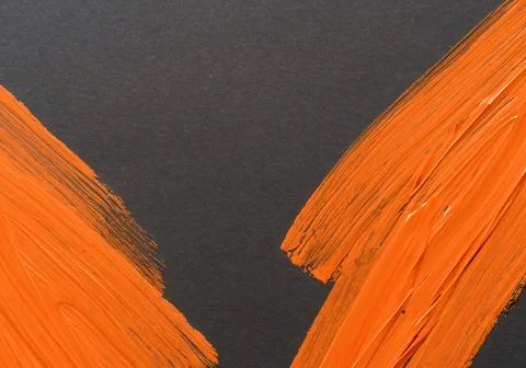 Close up Orange Colored Brush Stroke Stock Photos