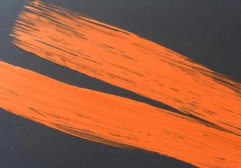 Close up Orange Colored Brush Stroke Stock Photos