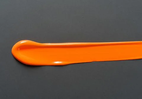 Close up Orange Colored Brush Stroke Stock Photos