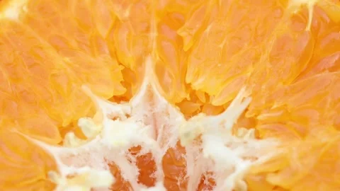 Close-up of an orange cut in half Video stock 305821693