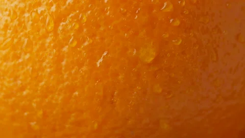 Close-Up Orange fruit with drops. rotation motion. Stock Footage 145511049