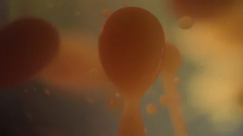 Close-up of an orange lava lamp in the dark. Abstract Composition. Stock Footage 146366978