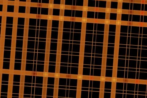 Close-up of orange metal grid with black background Stock Illustration