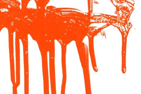 Close-up of orange paint Stock Photos