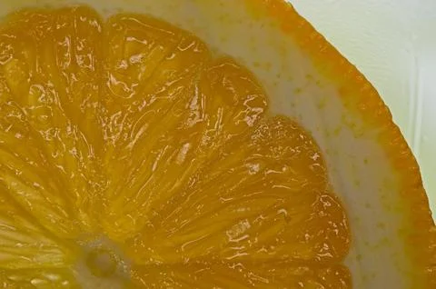 Close up of orange slice Stock Photos
