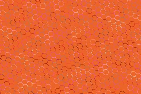 Close-up of orange textured surface with hexagon patterns Stock Illustration