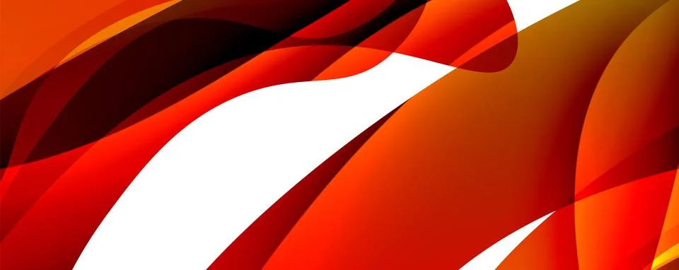Close up of orange wave on white background, automotive design inspiration Stock Illustration